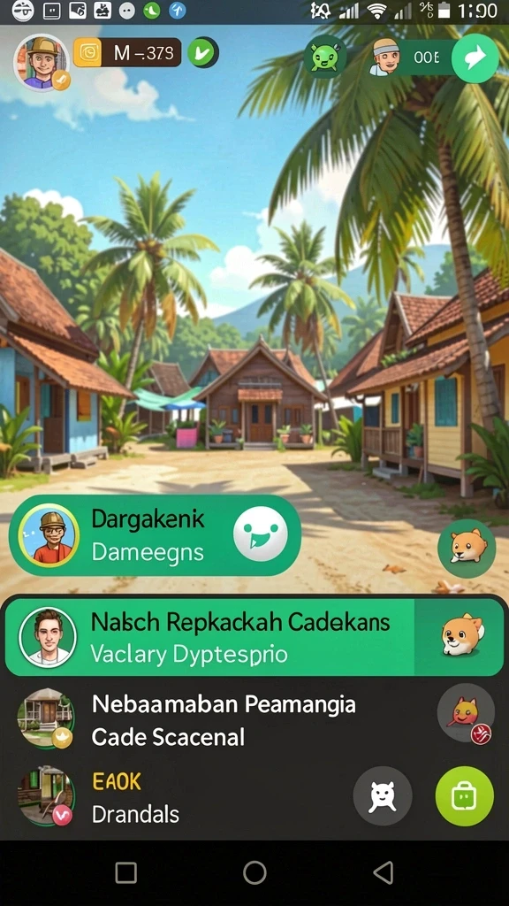 Tampilan awal permainan yang menarik dan informatif.