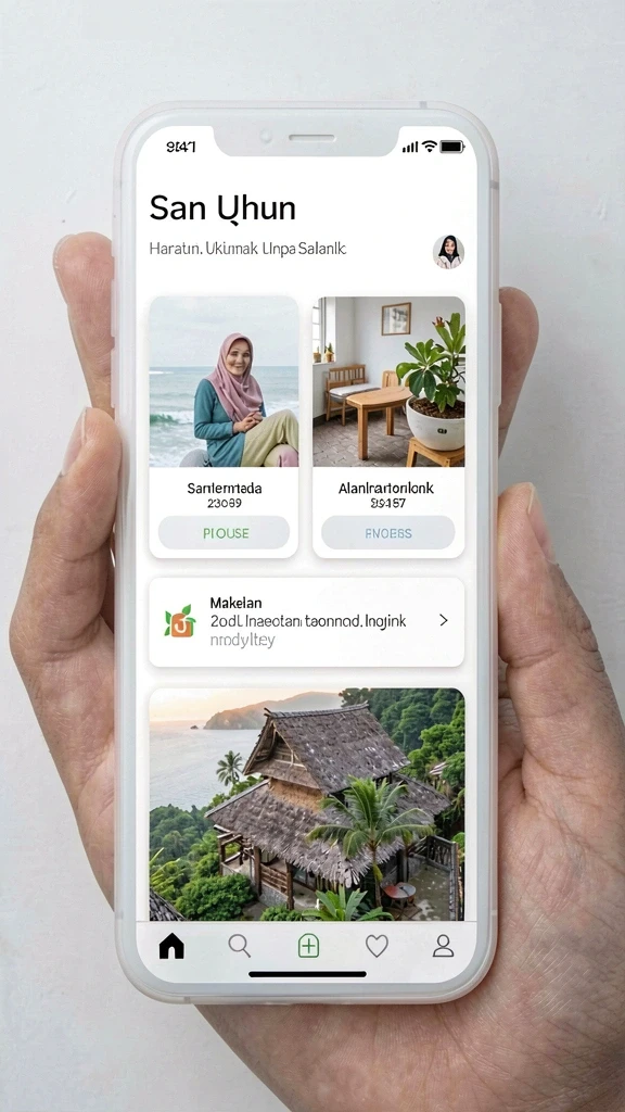 Screenshot menunjukkan karakter utama di lokasi menakjubkan.