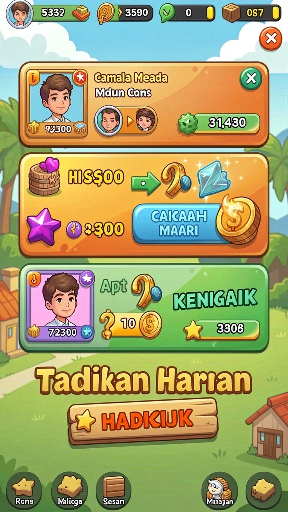 Karakter beragam siap untuk dimainkan.