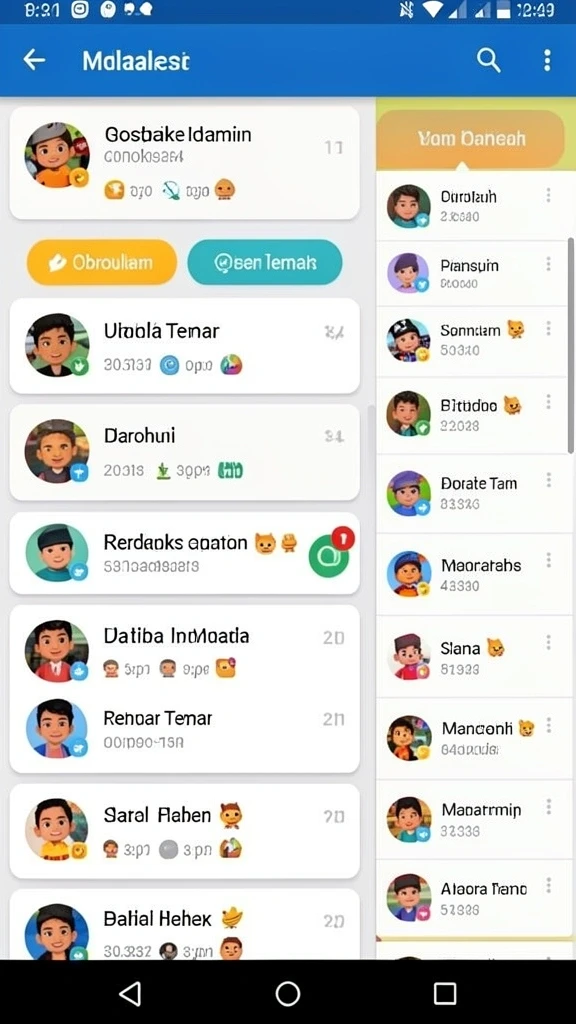 Tampilan antarmuka IDNSERU yang menarik.