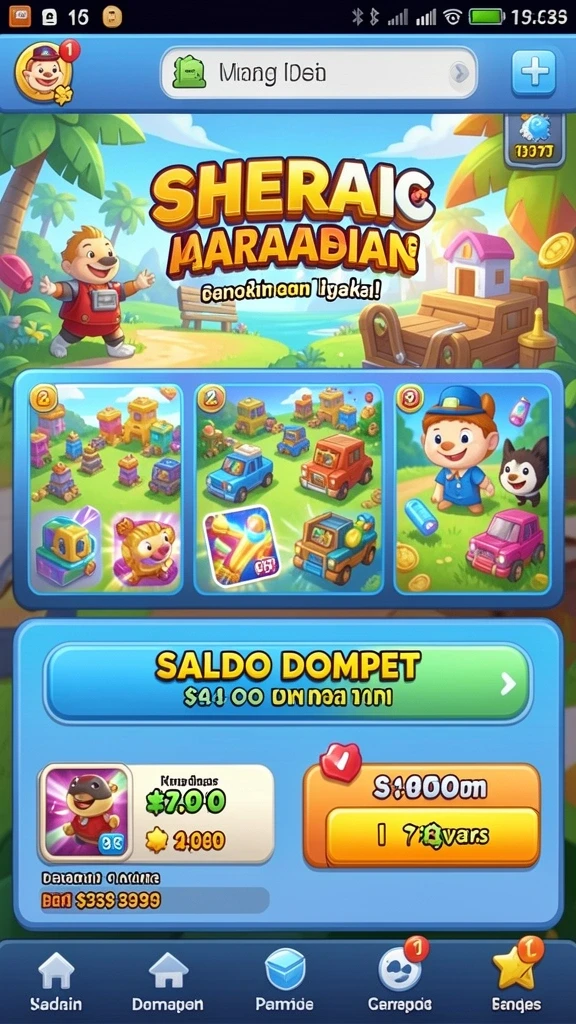 Screenshot menunjukkan fitur bonus yang menggiurkan.