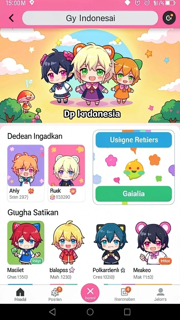 Tangkapan layar 1: Menampilkan karakter dalam aksi.