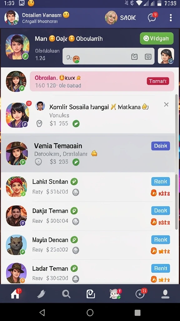 Tangkapan layar menunjukkan suasana permainan yang penuh warna.