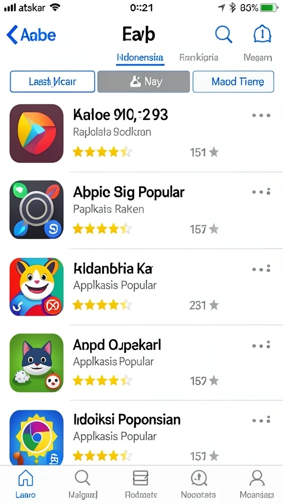 Screenshot menampilkan antarmuka utama yang menarik.