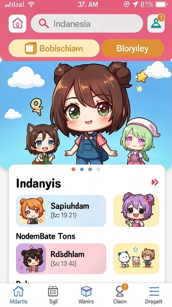 Tampilan utama SEHOKI yang memikat dan user-friendly.