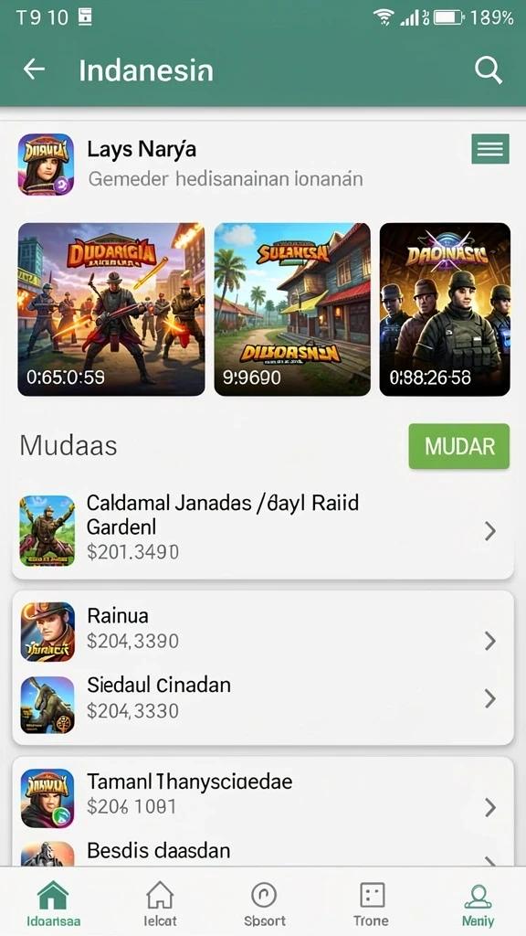 Menampilkan karakter utama dalam aksi.